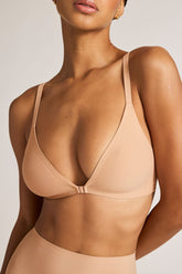 Base Front Close Bra in Buff