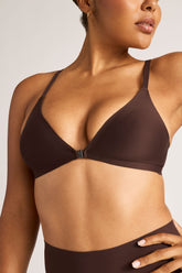 Base Front Close Bra in Espresso