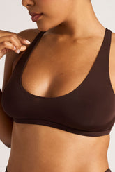 Slink Dipped Bralette in Espresso