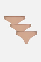 Base Low Thong in Buff (Pack)