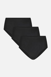 Cloud Cotton High Brief in Black (Pack)