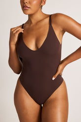 Base Cami Bodysuit in Espresso