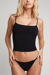 Cloud Cotton Bra Cami in Black