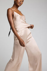 Eclipse Washable Silk Track Pant in Fizz