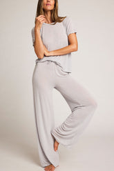 Fino Featherweight Cashmere Track Pant in Heather Grey