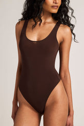 Slink Tank Bodysuit in Espresso