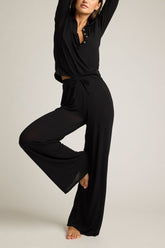 Fino Featherweight Cashmere Track Pant in Black