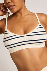Waffle Knit Lounge Bralette in Sailor