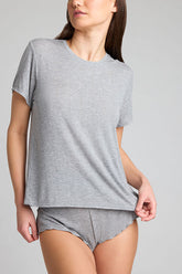Whipped Boyfriend Tee in Heather Grey