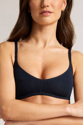 Whipped Non-Wire Bra in Navy