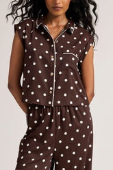 Supreme Short Sleeve Shirt in Espresso Dot