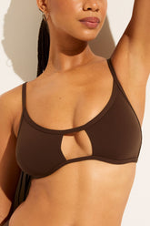Swim Cutout Top in Espresso