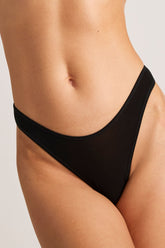 Slink Dipped Thong in Black