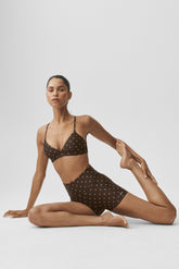 Airlift Polka Dot Splendor Bra - Espresso/White
