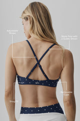 Airlift Polka Dot Splendor Bra - Navy/White