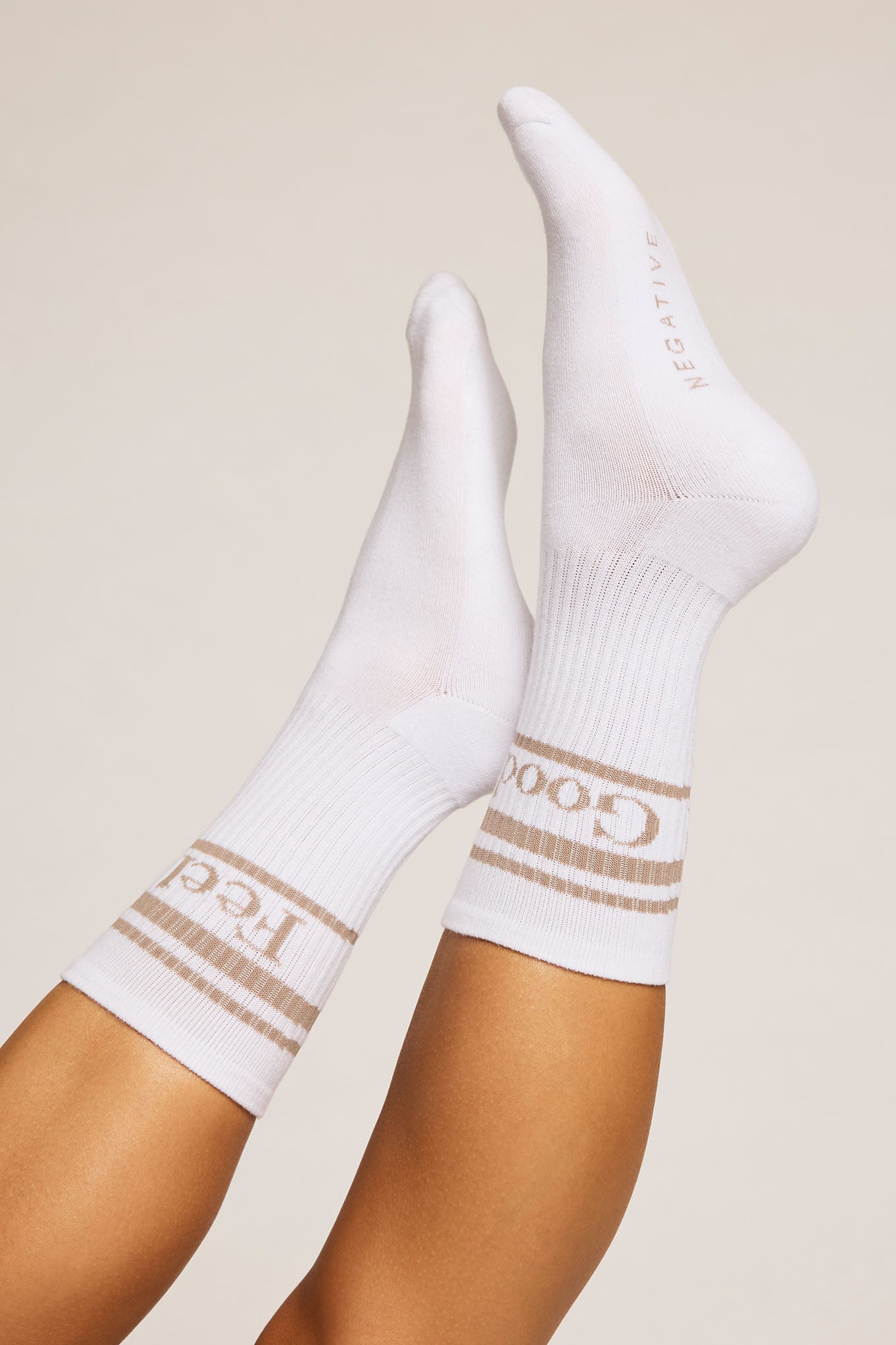 Feel Good Varsity Sock Trio in Toast (Pack)