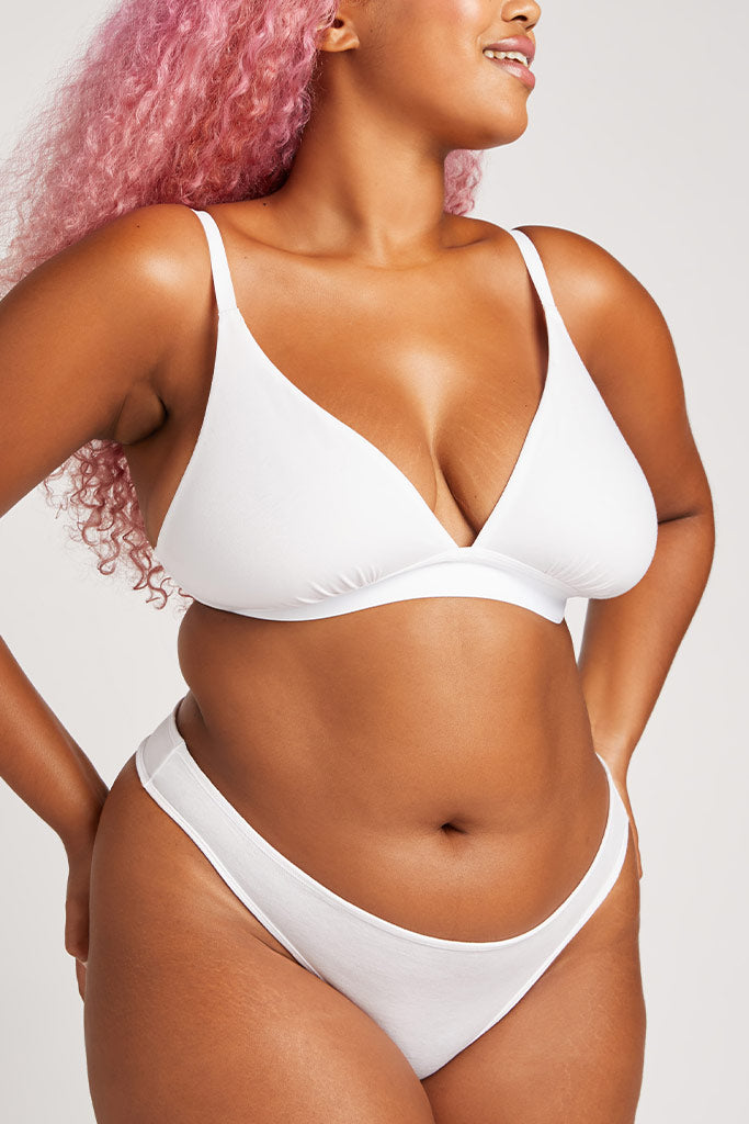 Cloud Cotton Thong in White (Pack)