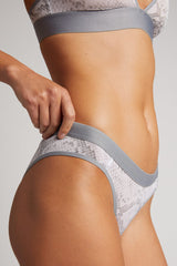 Sieve Brief in White Boa