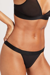 Sieve Thong in Black