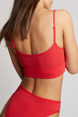 Cloud Cotton Bralette in Cherry