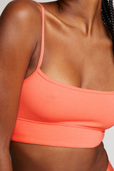 Cloud Cotton Bralette in Coral