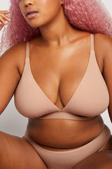 Cloud Cotton Triangle Bra in Buff