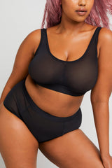 Sieve Bra Top in Black