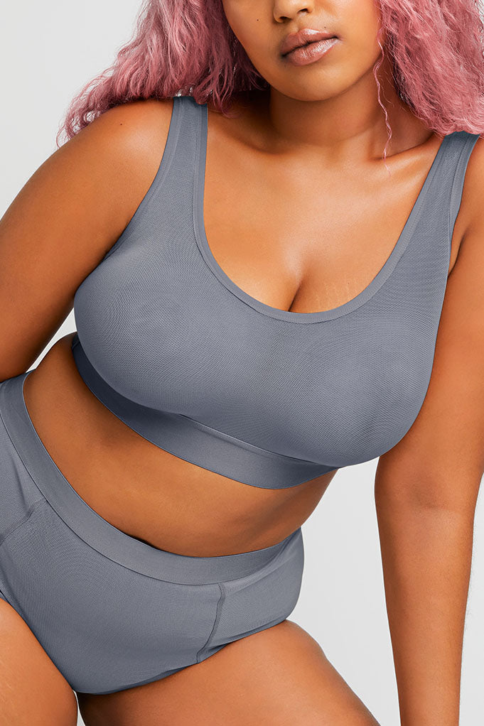 Sieve Bra Top in Slate