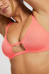 Sieve Cutout Bra in Coral