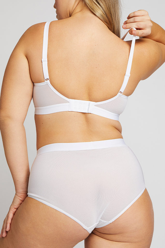 Sieve Non-Wire Bra in White