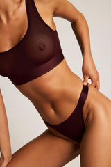 Sieve Bra Top in Garnet