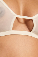 Sieve Cutout Bra in Cream