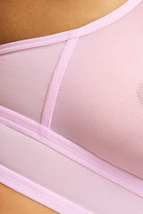 Sieve Longline Bra in Babe