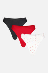 Cloud Cotton Thong in Black Cherry (Pack)