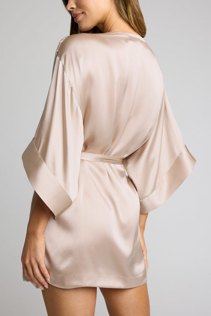 Eclipse Washable Silk Mini Robe in Fizz