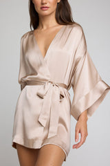 Eclipse Washable Silk Mini Robe in Fizz
