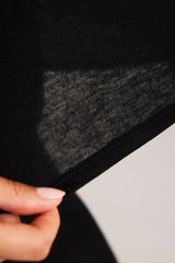 Fino Featherweight Cashmere Boyfriend Tee in Black