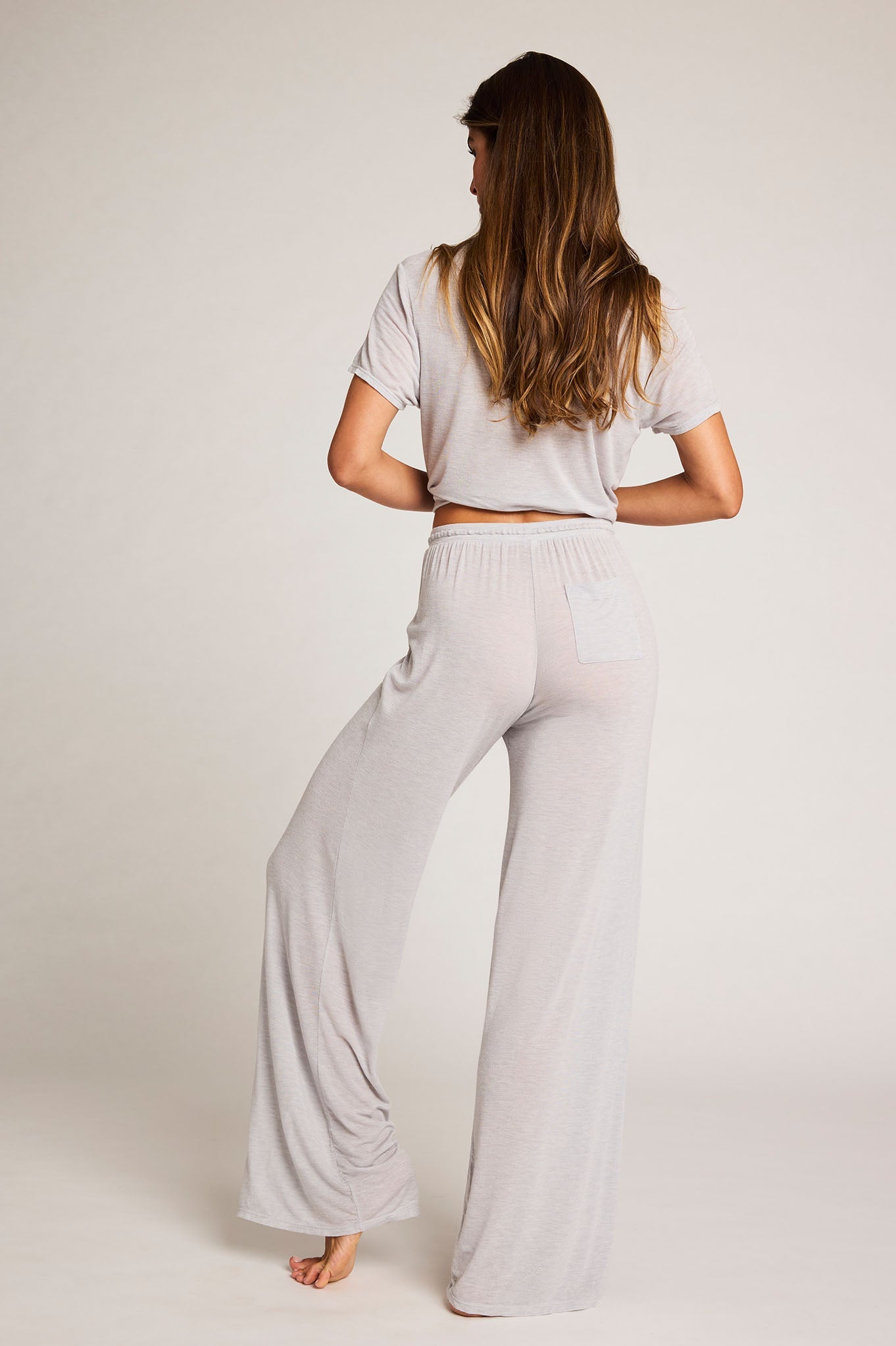 Fino Featherweight Cashmere Track Pant in Heather Grey