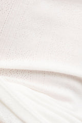 Pointelle Baby Tee in White