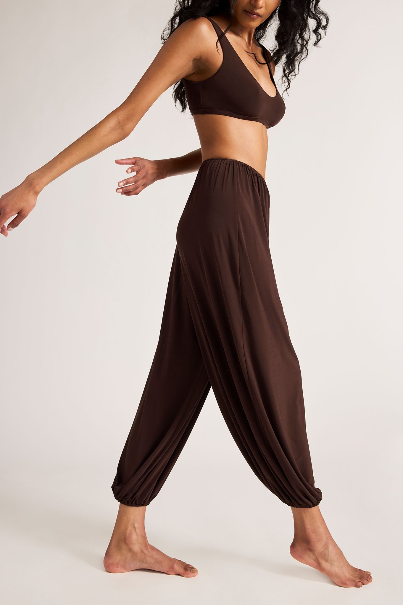 Slink Draped Pant in Espresso