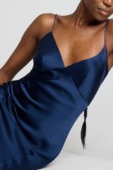 Eclipse Washable Silk Slip in Navy