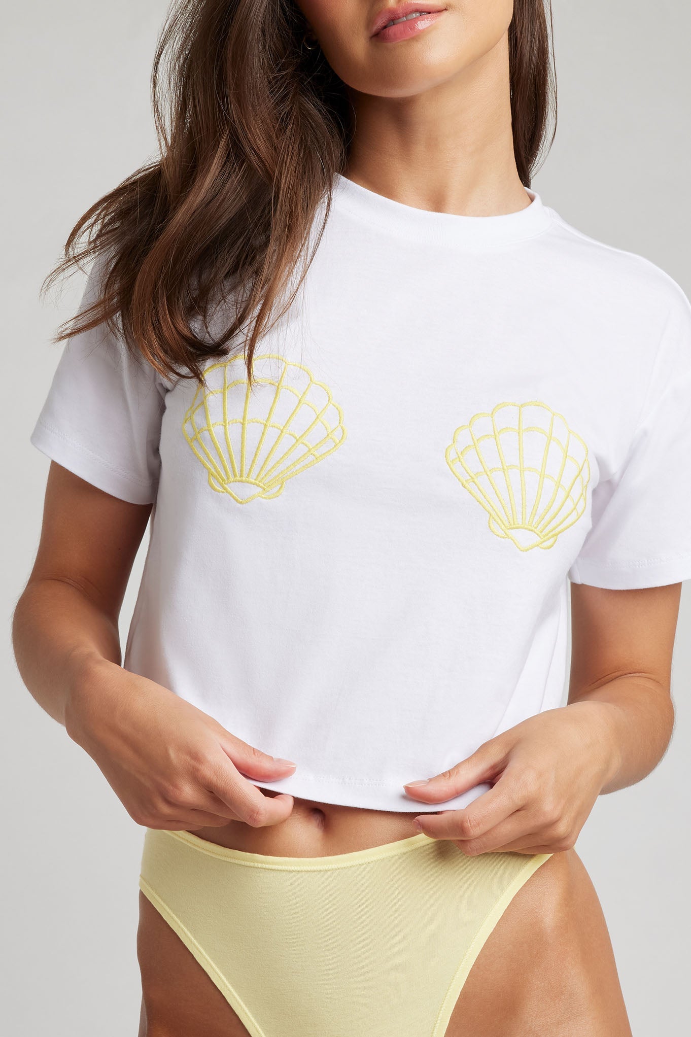 Uniform Baby Tee in White: Mermaid Edition