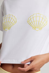 Uniform Baby Tee in White: Mermaid Edition