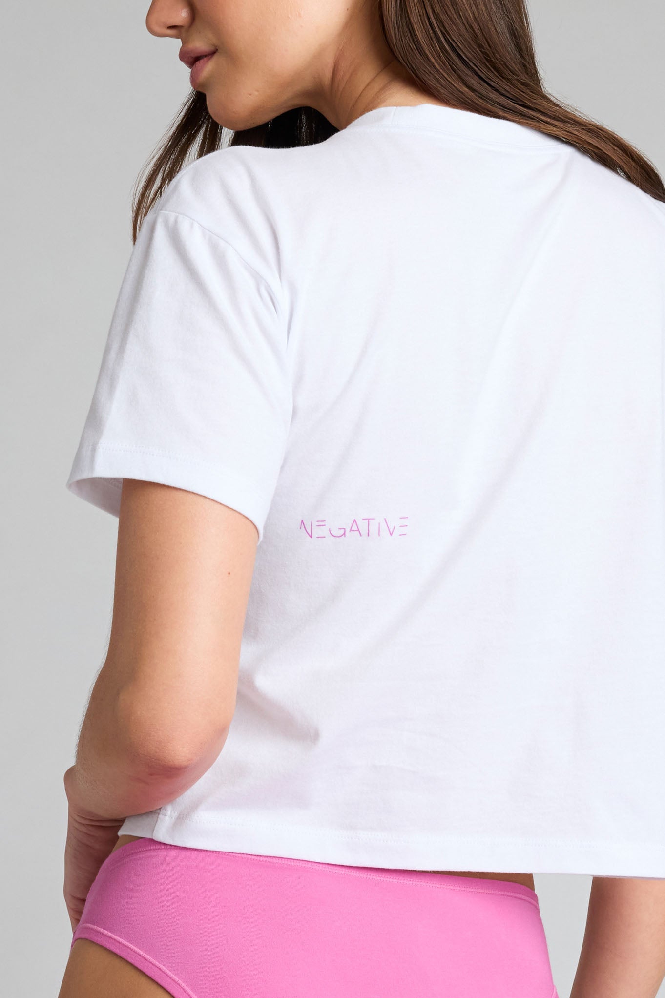 Uniform Baby Tee in White: Orchid Edition