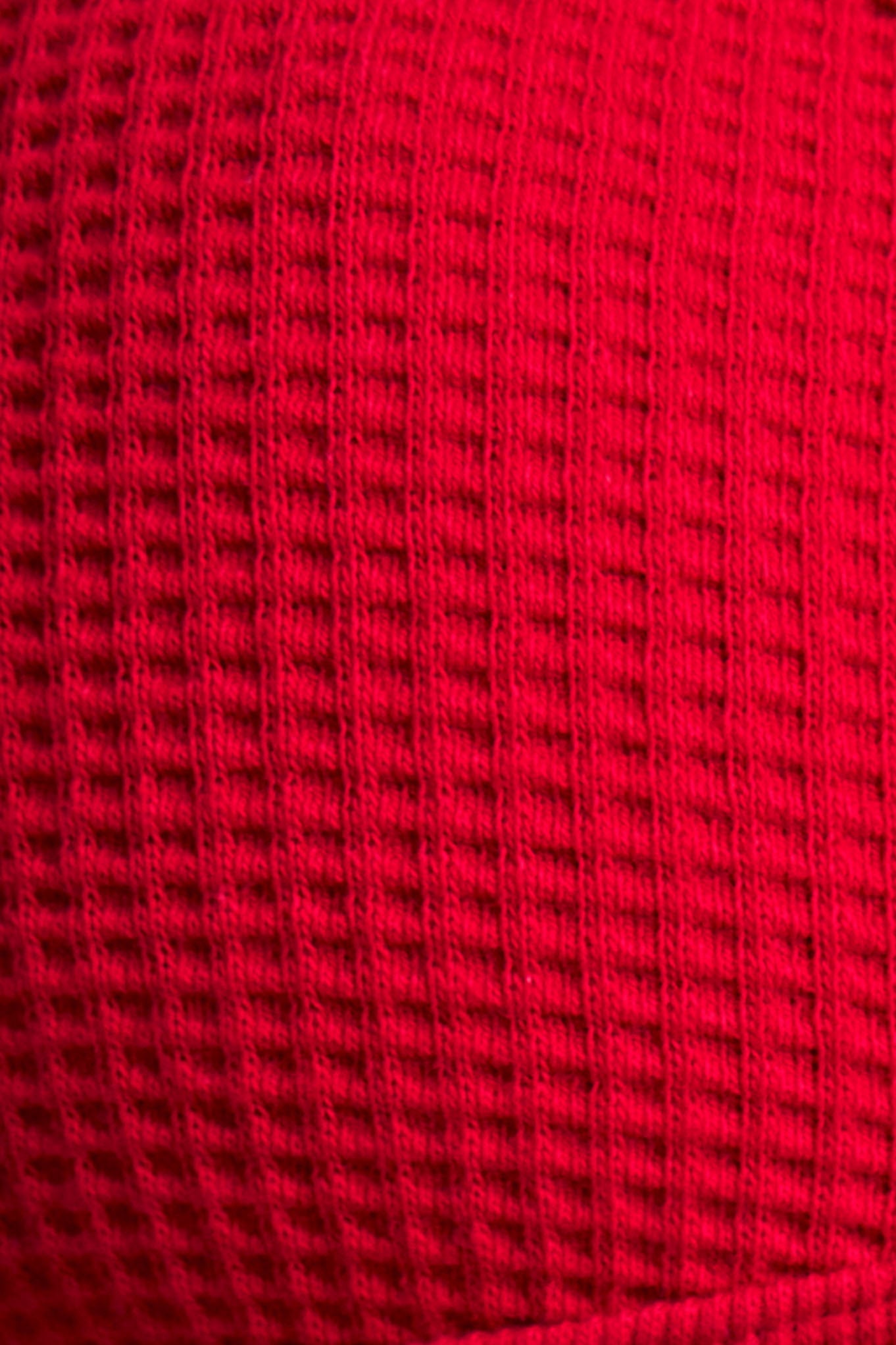 Waffle Knit Lounge Bralette in Cerise