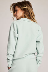 Waffle Knit Pullover in Mist