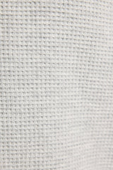 Waffle Knit Deep V in Heather Grey