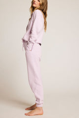 Waffle Knit Jogger in Lilac