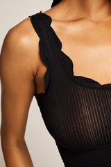 Whipped Flutter Tank in Black