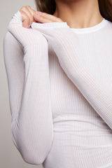 Whipped Baby Long Sleeve in White